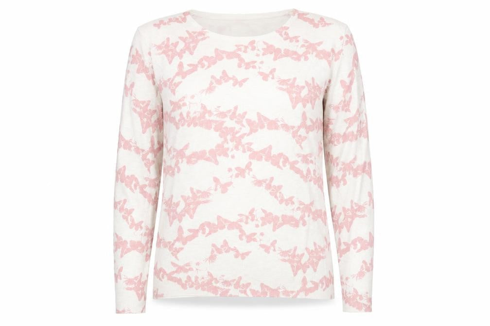 Marks & Spencer Womens Pink Geometric Knit Pullover Jumper Size 14