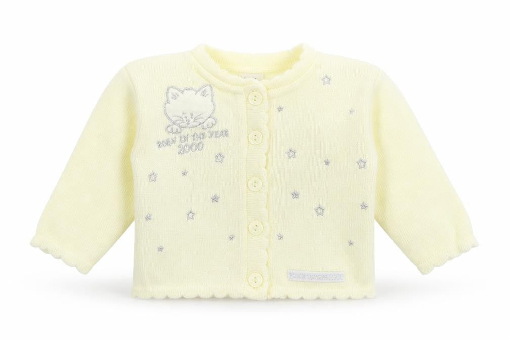 Debenhams Baby White  Knit Cardigan Jumper Size 3-6 Months