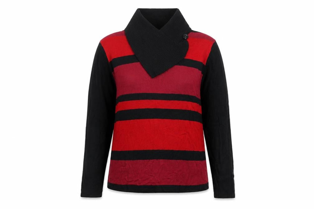 Bonmarché Womens Multicoloured Striped Knit Pullover Jumper Size M
