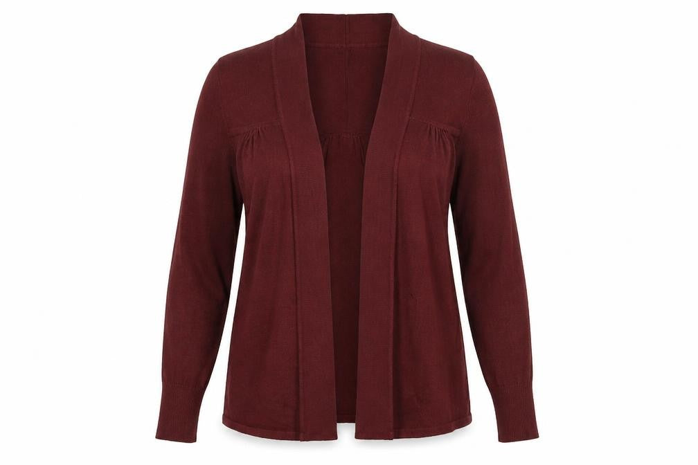 Image Womens Brown  Knit Cardigan Jumper Size M