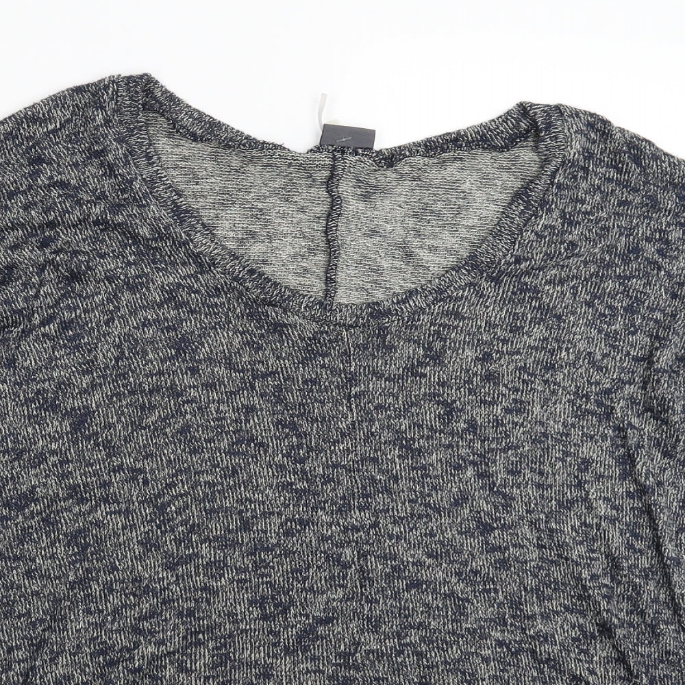 Sparkle & Fade Womens Blue  Knit Pullover Jumper Size S