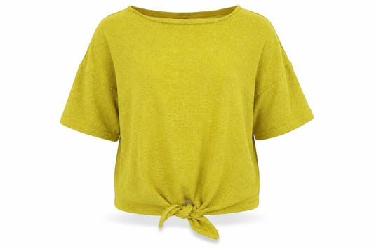 F&F Womens Yellow  Knit Pullover Jumper Size 14