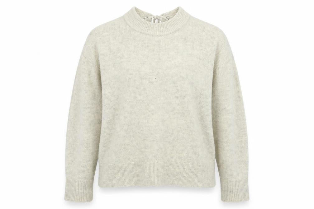 Mango Womens Grey  Knit Pullover Jumper Size S