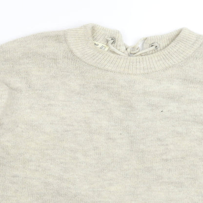 Mango Womens Grey  Knit Pullover Jumper Size S