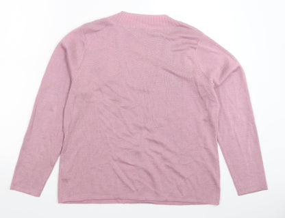 Preloved Damart Womens Pink  Knit Pullover Jumper Size 20 - Front