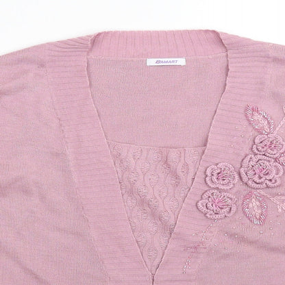 Preloved Damart Womens Pink  Knit Pullover Jumper Size 20 - Back