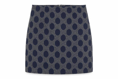 Mitzy Womens Blue Polka Dot  A-Line Skirt Size 20