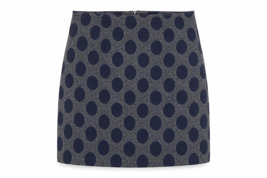 Mitzy Womens Blue Polka Dot  A-Line Skirt Size 20
