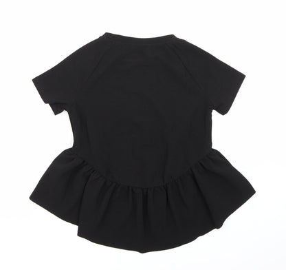 Preloved SHIEN Womens Black   Basic Blouse Size XS - Back