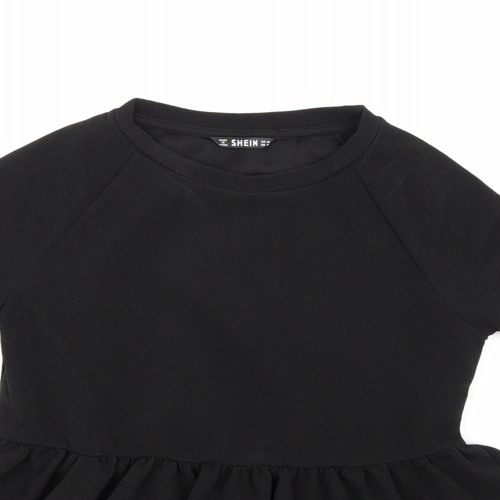 SHIEN Womens Black   Basic Blouse Size XS