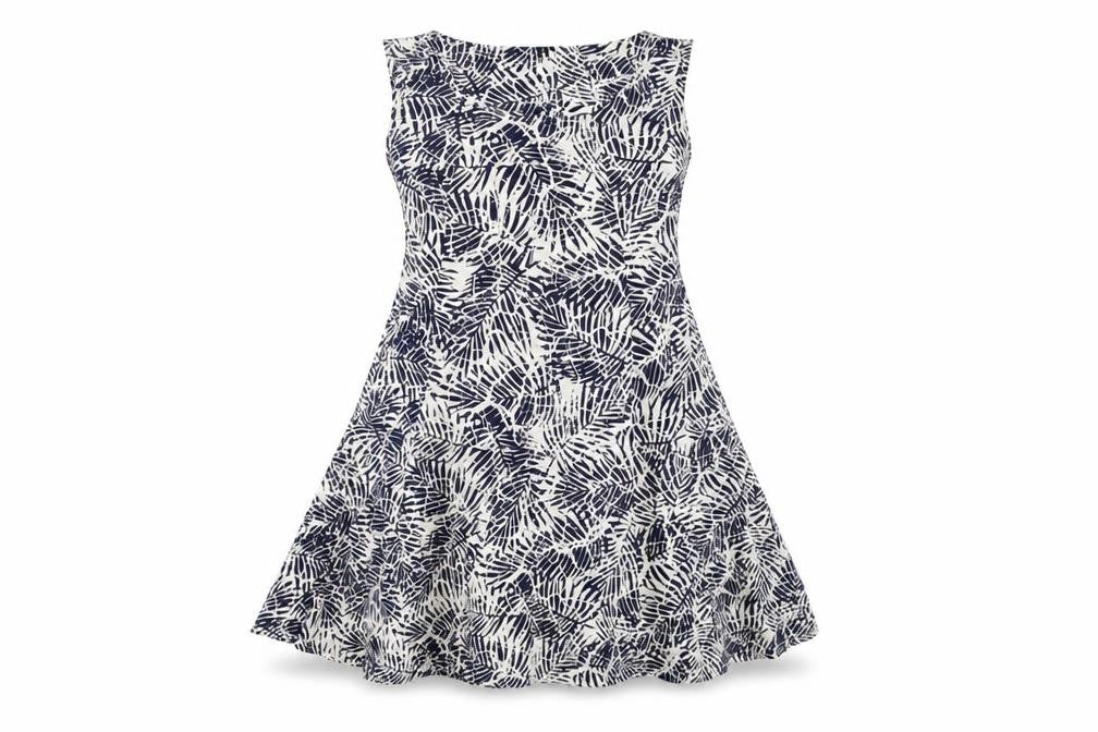 New Look Womens Blue Floral  A-Line  Size 8