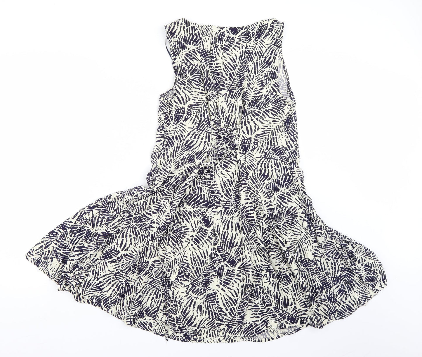 New Look Womens Blue Floral  A-Line  Size 8