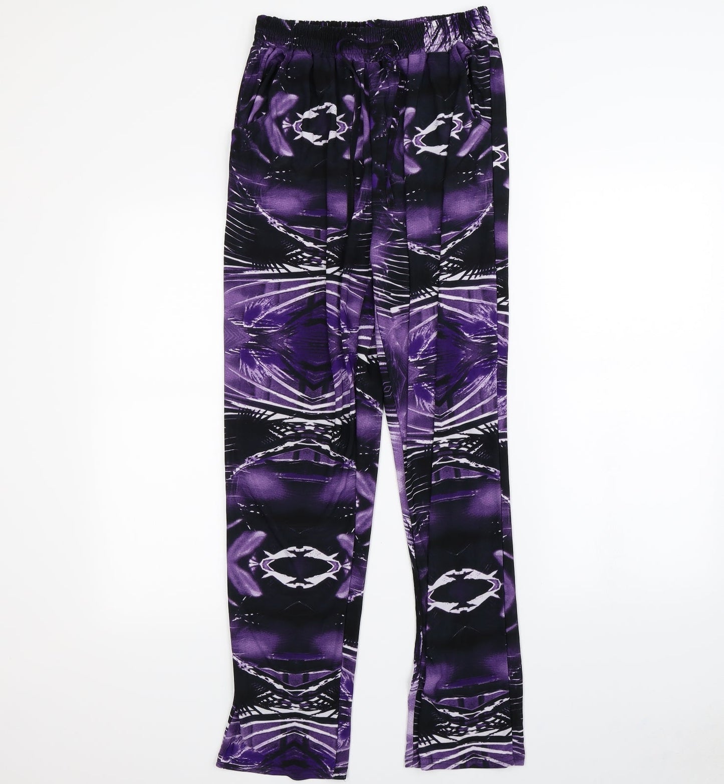 Preworn Womens Purple Geometric  Trousers  Size 26 in L30 in