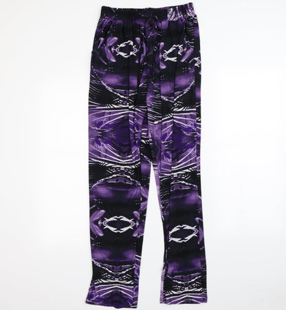 Preworn Womens Purple Geometric  Trousers  Size 26 in L30 in
