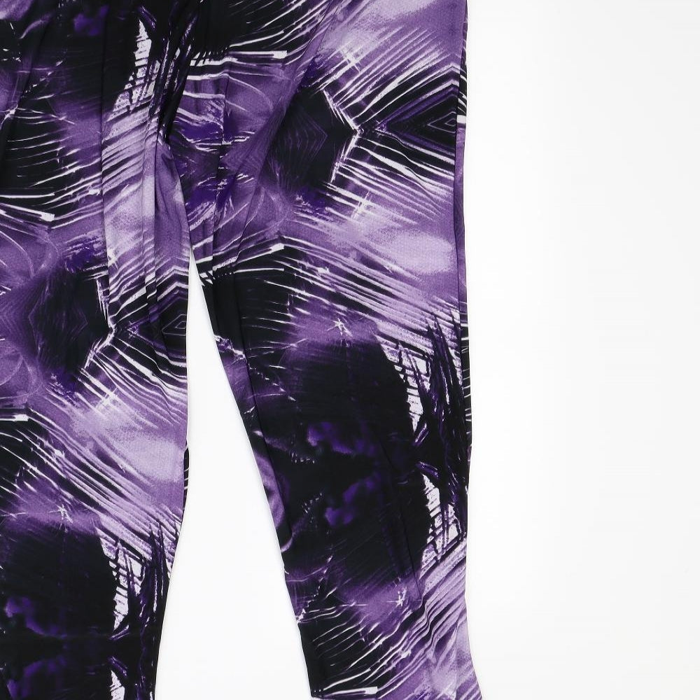 Preworn Womens Purple Geometric  Trousers  Size 26 in L30 in