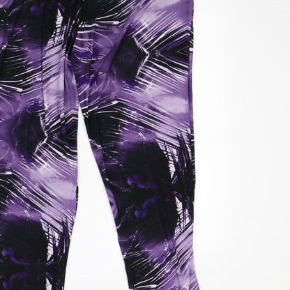 Preworn Womens Purple Geometric  Trousers  Size 26 in L30 in