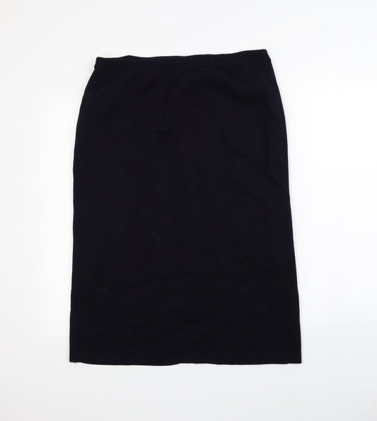 Preworn Womens Blue   Straight & Pencil Skirt Size 34 in