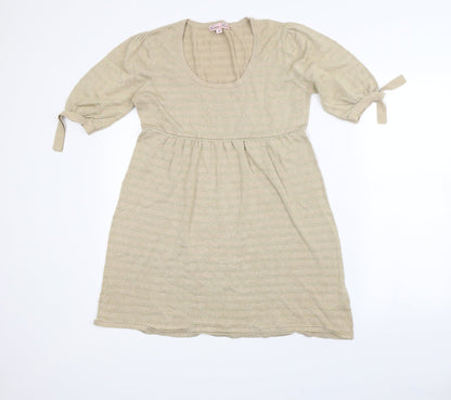 Womens Gold   Fit & Flare  Size 16