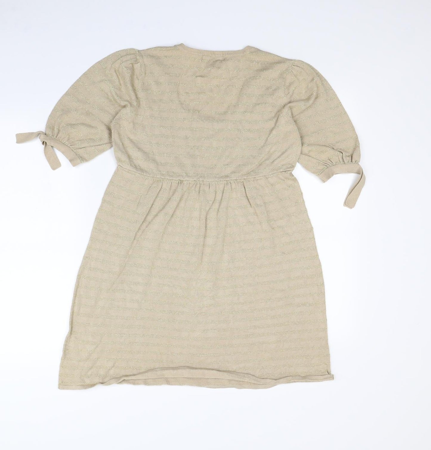 Preworn Womens Gold   Fit & Flare  Size 16