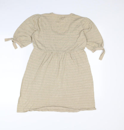 Womens Gold   Fit & Flare  Size 16