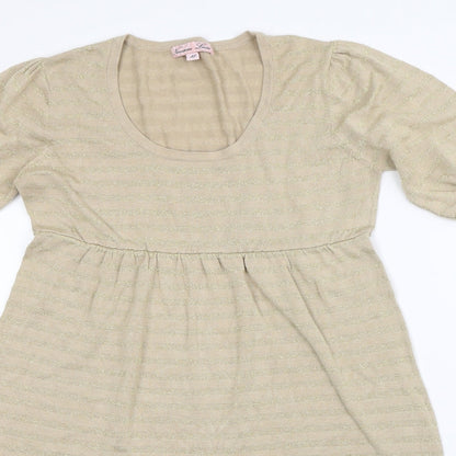Womens Gold   Fit & Flare  Size 16