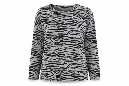 Next Womens Grey Animal Print  Pullover Jumper Size 10