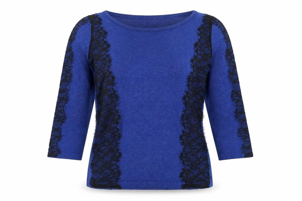 Kaliko Womens Blue   Pullover Sweatshirt Size 12