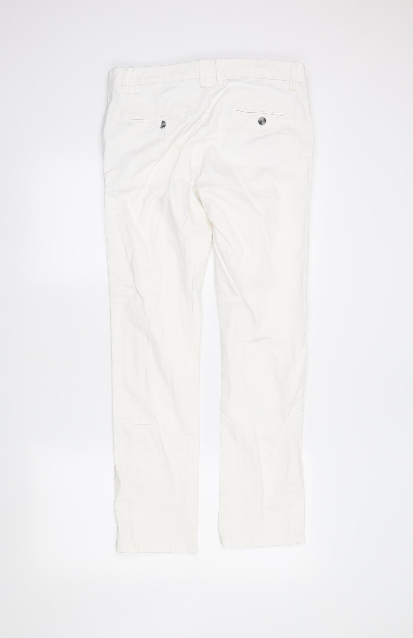 DenimCo Womens White  Denim Straight Jeans Size 30 in L29 in