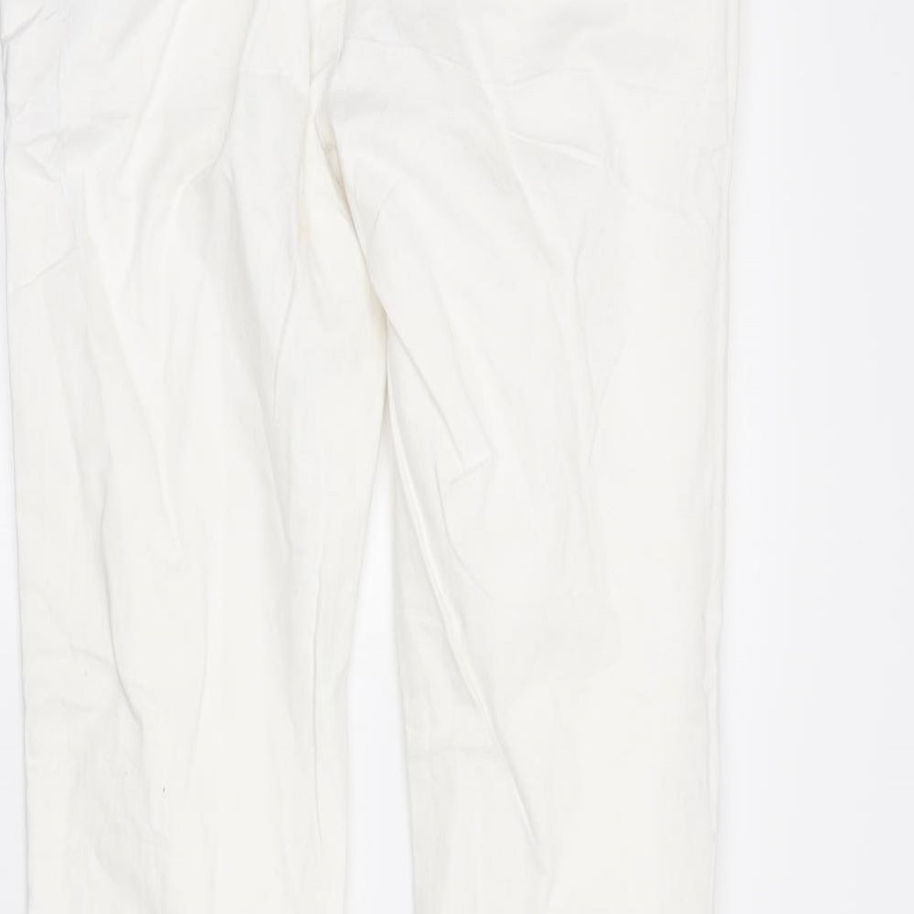 DenimCo Womens White  Denim Straight Jeans Size 30 in L29 in
