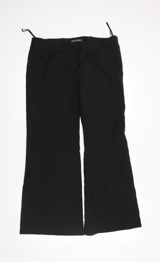 Love Label Womens Black   Trousers  Size 14 L29 in