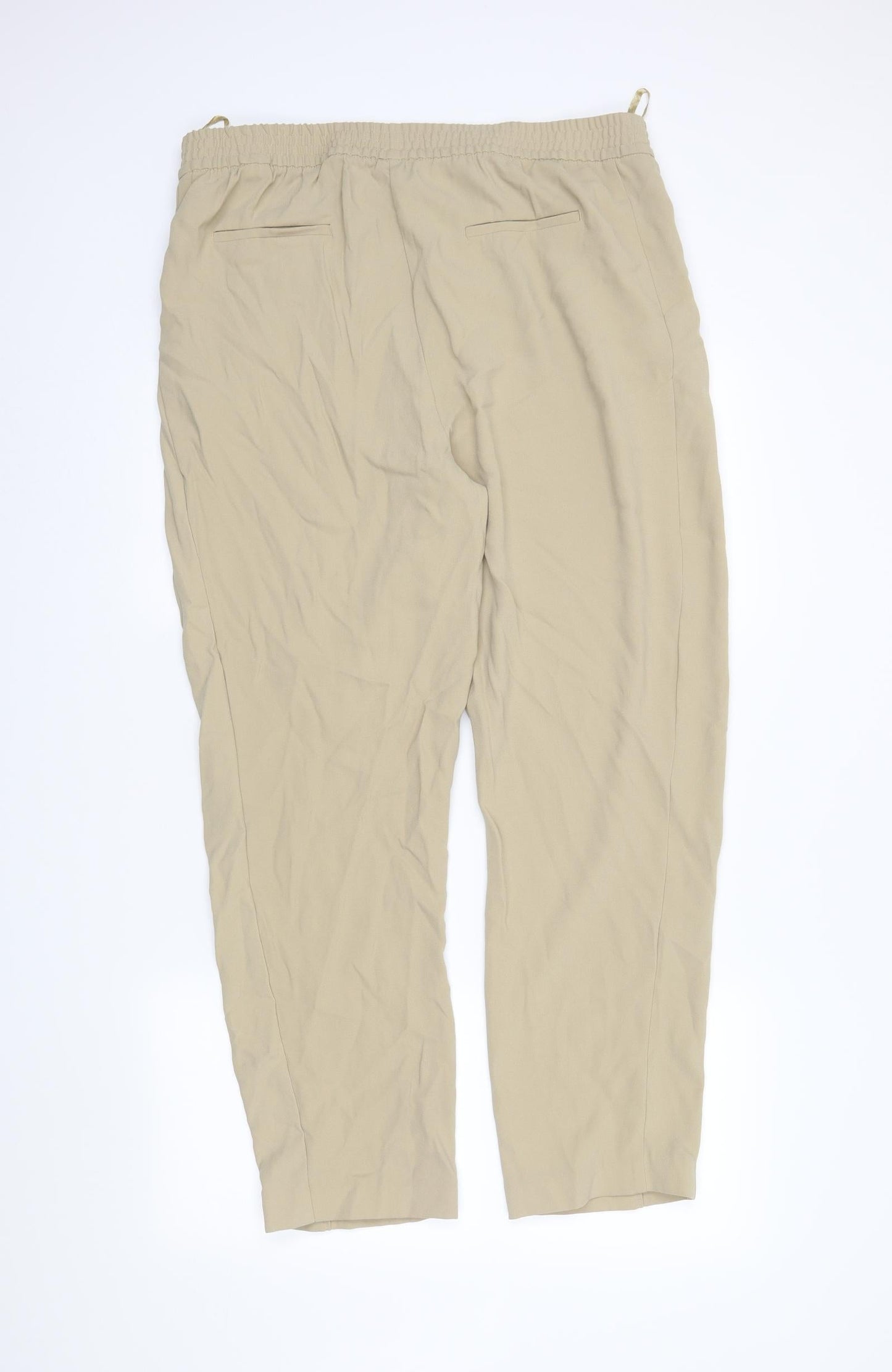 M&S Womens Beige   Trousers  Size 18 L28 in