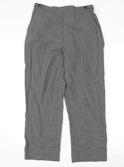 BHS Womens Blue Geometric  Trousers  Size 14 L25 in