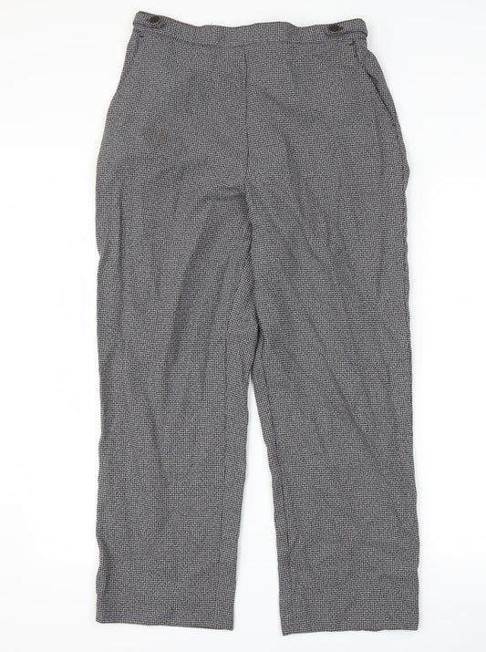 BHS Womens Blue Geometric  Trousers  Size 14 L25 in