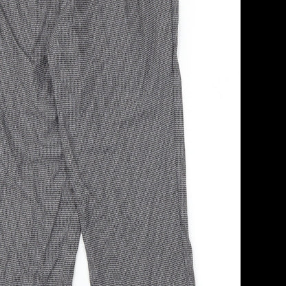 BHS Womens Blue Geometric  Trousers  Size 14 L25 in