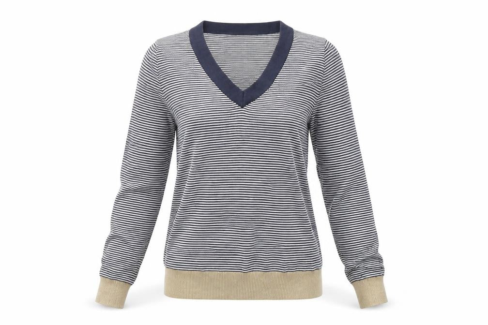 Trinny & Susannah Womens Blue Striped  Pullover Jumper Size 10