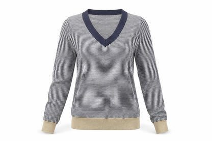 Trinny & Susannah Womens Blue Striped  Pullover Jumper Size 10