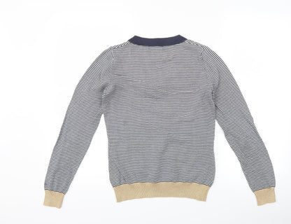 Trinny & Susannah Womens Blue Striped  Pullover Jumper Size 10