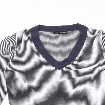 Trinny & Susannah Womens Blue Striped  Pullover Jumper Size 10