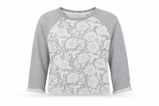 Matalan Womens Grey Floral  Pullover Sweatshirt Size 12