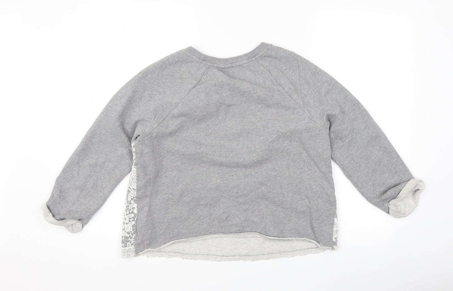Matalan Womens Grey Floral  Pullover Sweatshirt Size 12