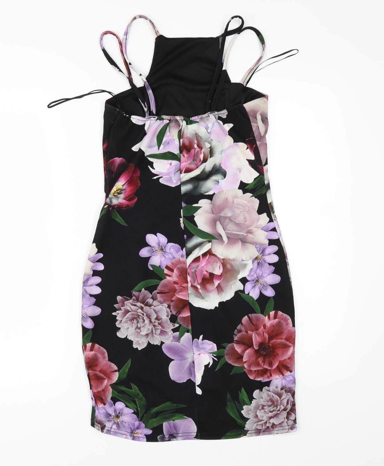 Select Womens Black Floral  Mini  Size 10