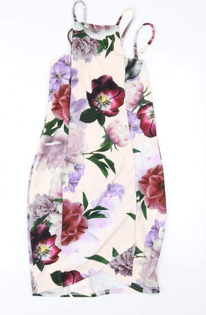 Preloved Select Womens Purple Floral  Mini  Size 12 - Front