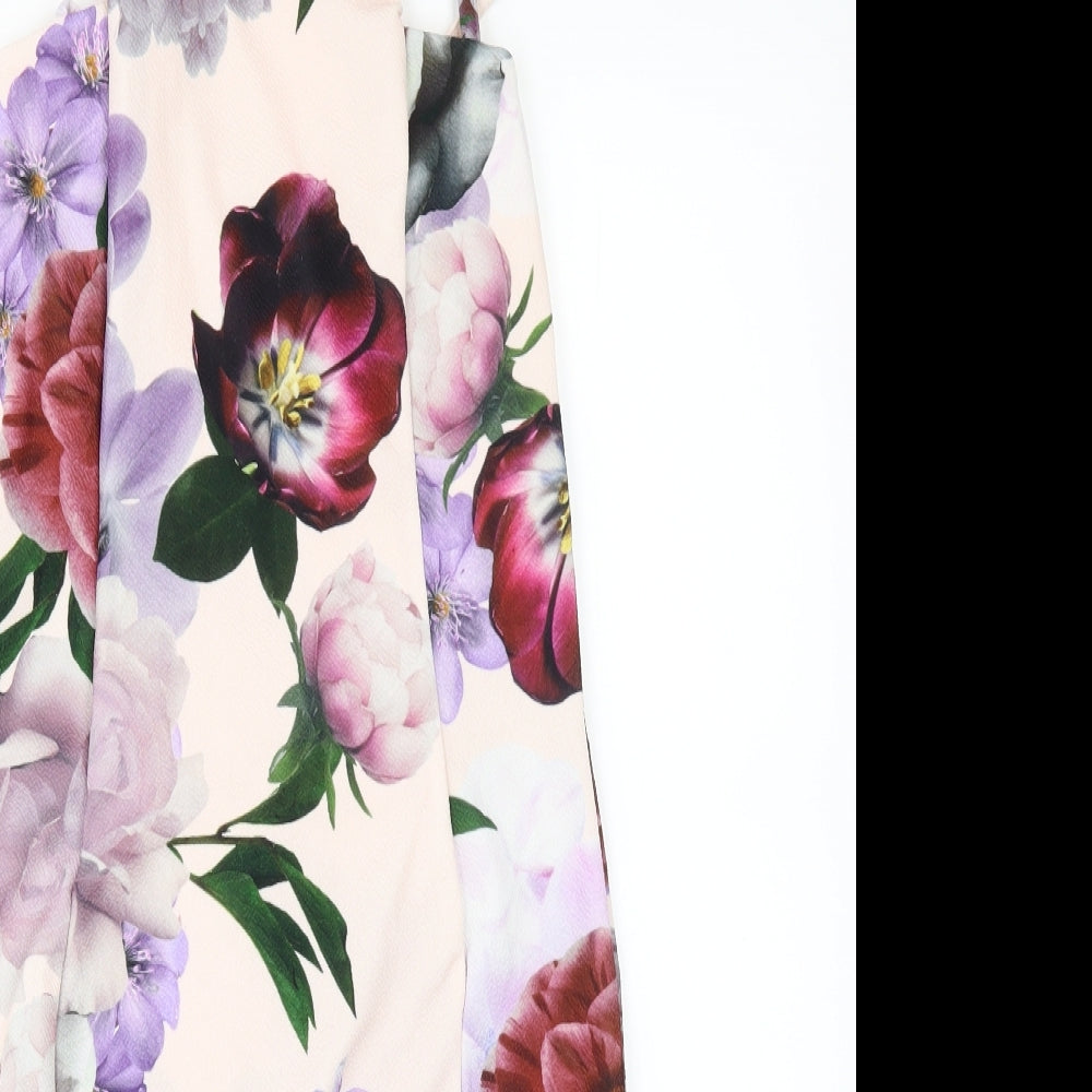Select Womens Purple Floral  Mini  Size 12