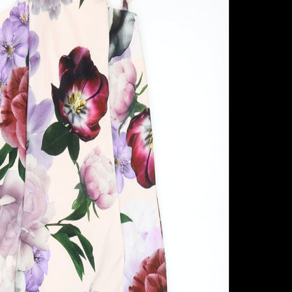 Preloved Select Womens Purple Floral  Mini  Size 12 - Detail