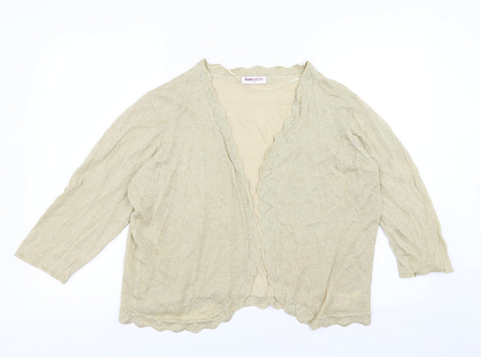 Le Bon Marché Womens Gold   Cardigan Jumper Size XL