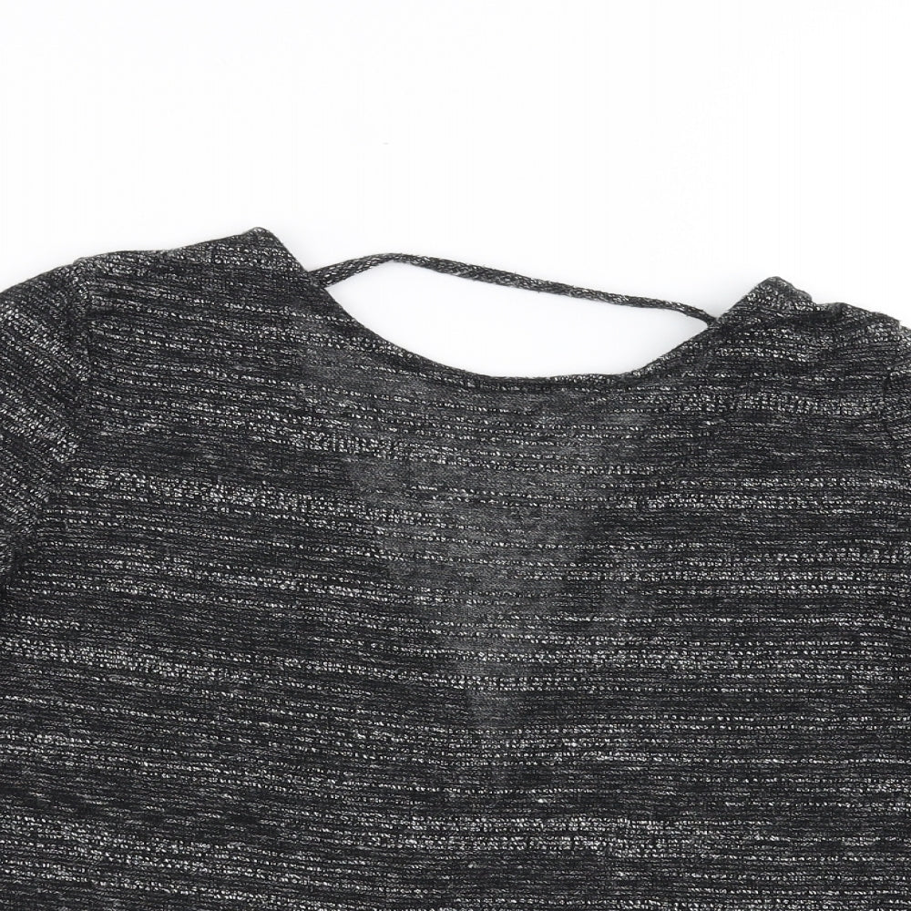 Glamorous Womens Grey   Pullover Jumper Size 8  - open back twist