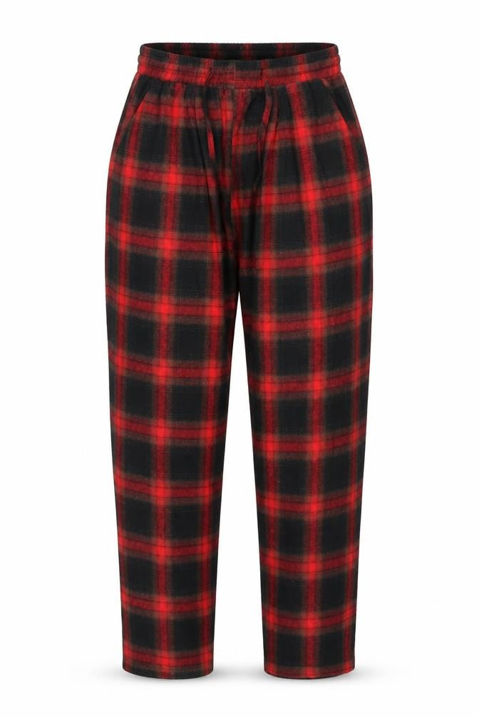 PRETTYLITTLETHING Womens Black Check  Jogger Trousers Size 8 L25 in