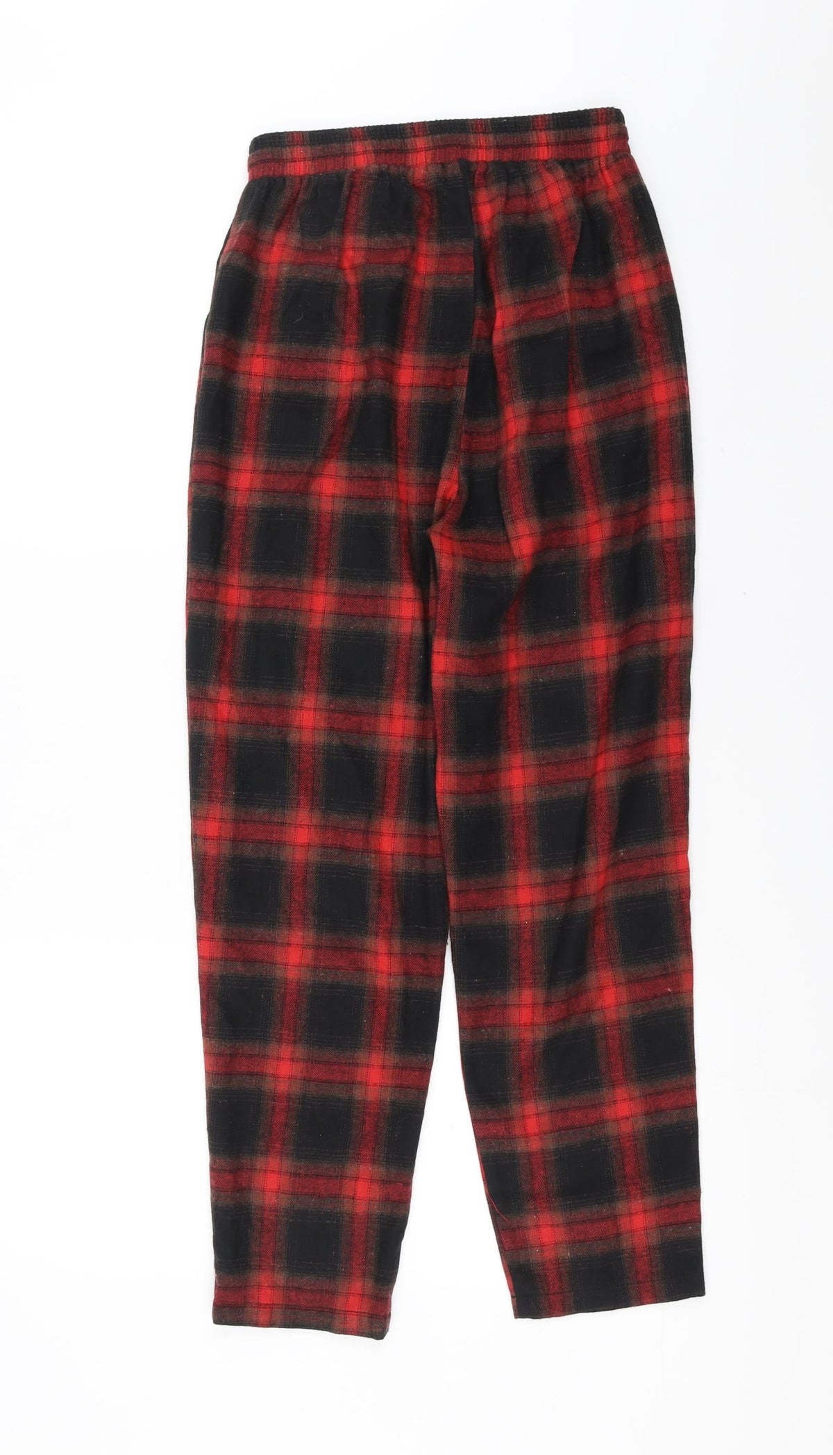 PRETTYLITTLETHING Womens Black Check  Jogger Trousers Size 8 L25 in