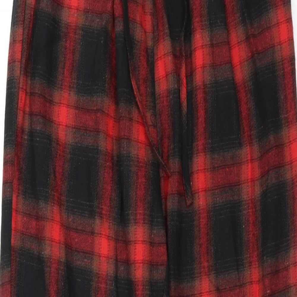 PRETTYLITTLETHING Womens Black Check  Jogger Trousers Size 8 L25 in