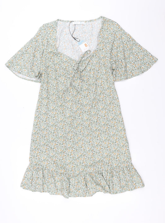 Primark Womens Green Floral  Shift  Size 8